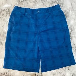 UNDER ARMOUR Performance Men's-34 GOLF-Blue Plaid